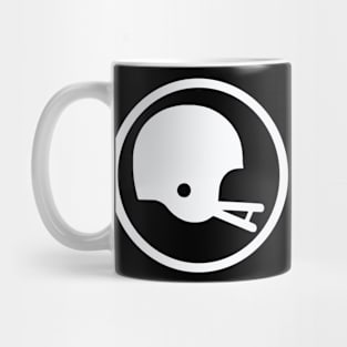 Two-Bar Helmet Minimalist Logo (White Large) Mug